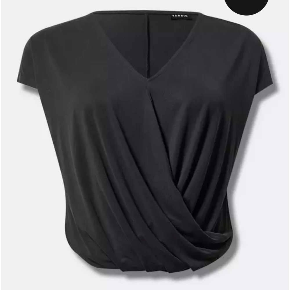 NWT Torrid Black Wrap Blouse 2X